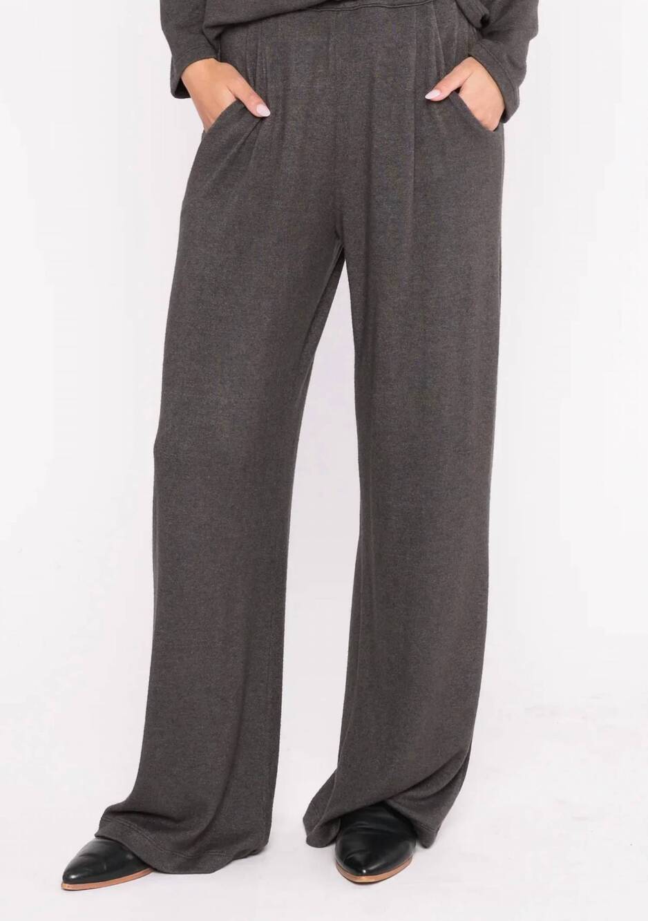 NEW RIPLEY RADER sweater knit lounge pants in charcoal